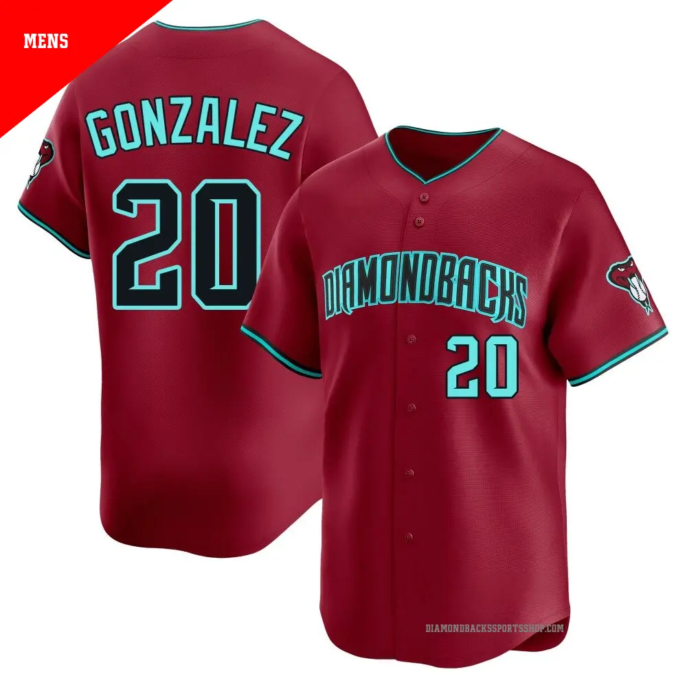 Men's ＃20 Luis Gonzalez Arizona Diamondbacks Red Limited Alternate Jersey