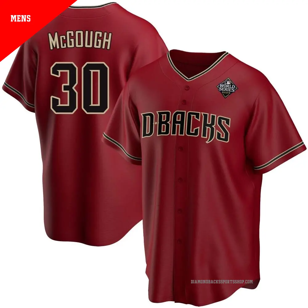 Men's ＃30 Scott McGough Arizona Diamondbacks Red Replica Alternate 2023 World Series Jersey