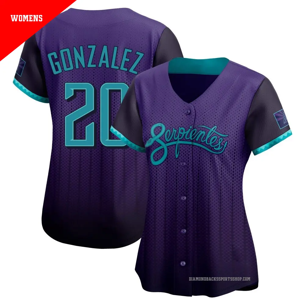 Women's ＃20 Luis Gonzalez Arizona Diamondbacks Purple Limited 2025 City Connect Jersey