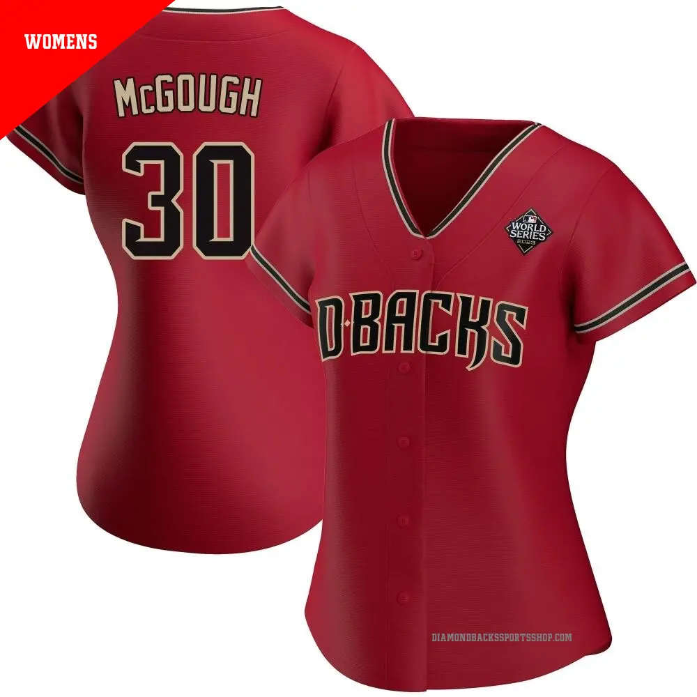 Women's ＃30 Scott McGough Arizona Diamondbacks Red Authentic Alternate 2023 World Series Jersey