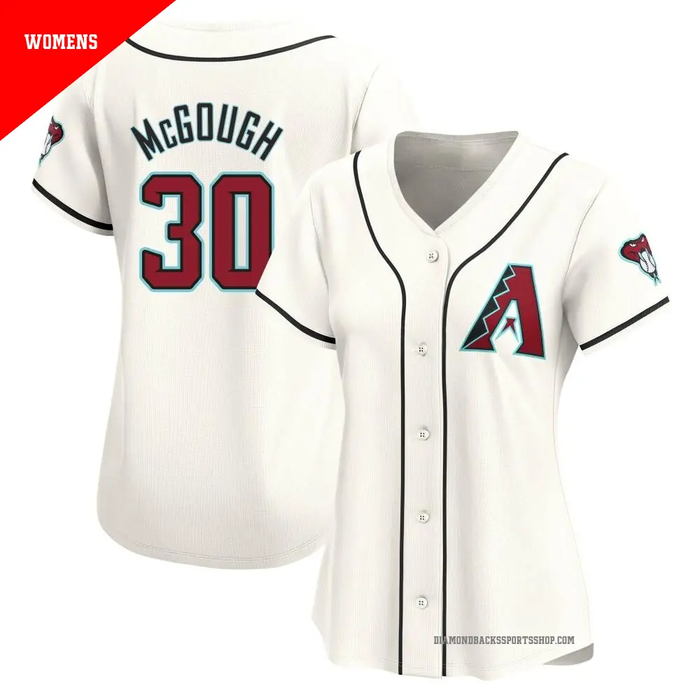 Women's ＃30 Scott McGough Arizona Diamondbacks White Limited Home Jersey